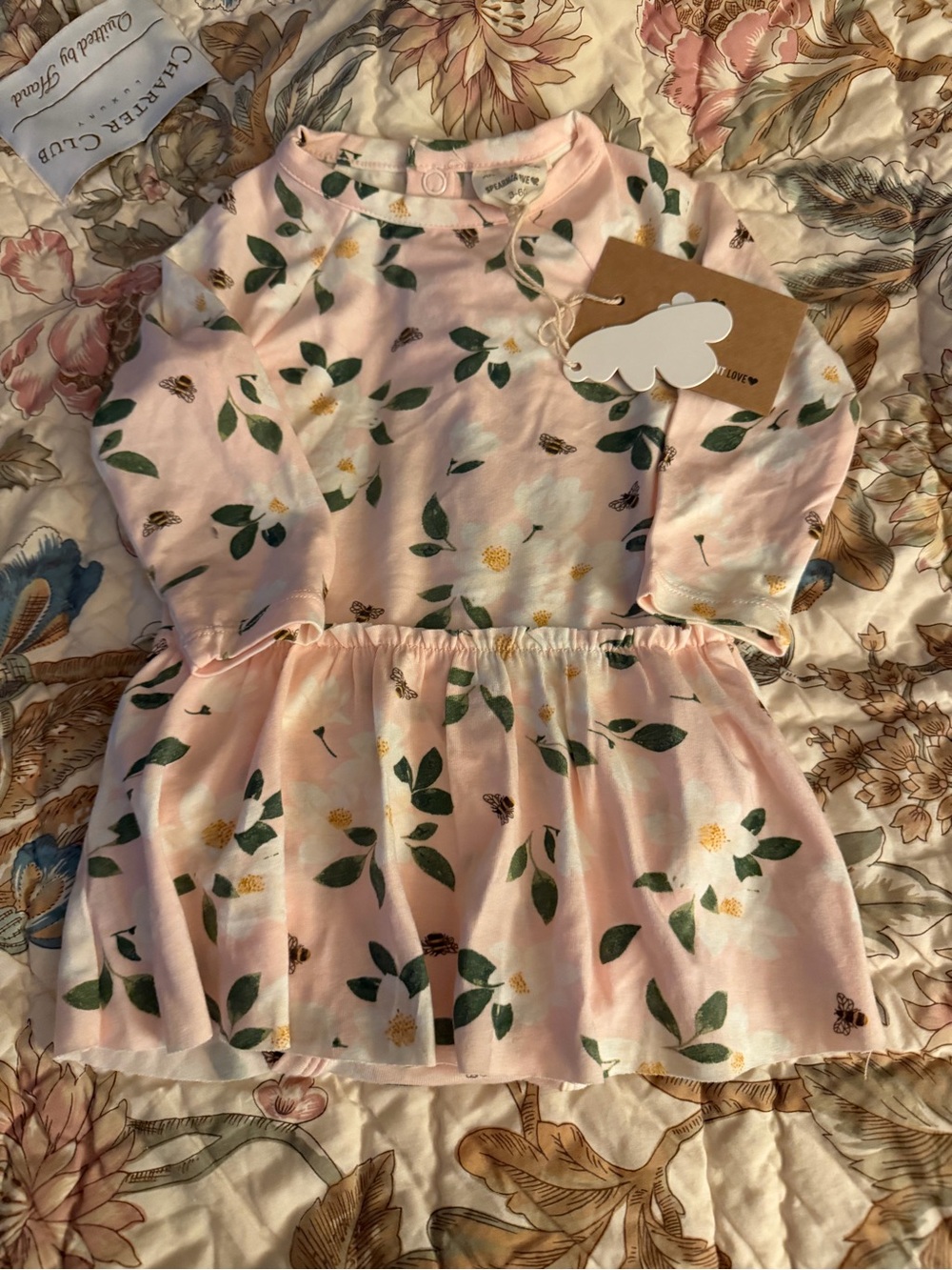 NWT Spearmint Love Infant Bamboo Bodysuit Dress